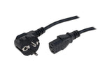 Netzkabel International Schuko 90° - C13