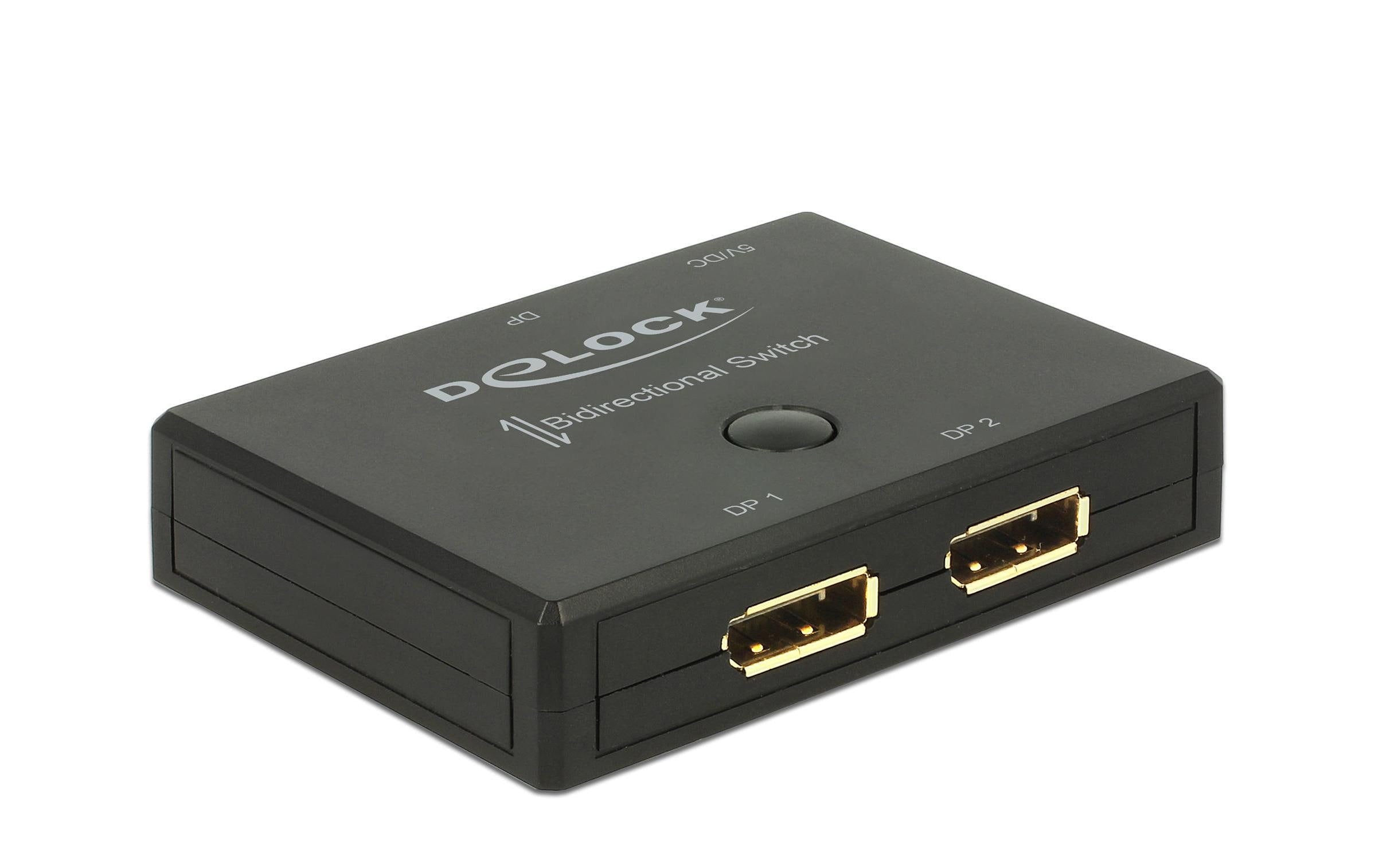 Delock 2 Port DP Switch&Verteiler