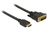 Delock, Kabel HDMI – DVI, 1 m, bidirektiona