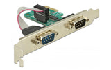 Delock 89918 PCI Express Karte 2x Seriell,