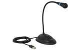 Delock USB Microphon mit Mute+On/Off Taste