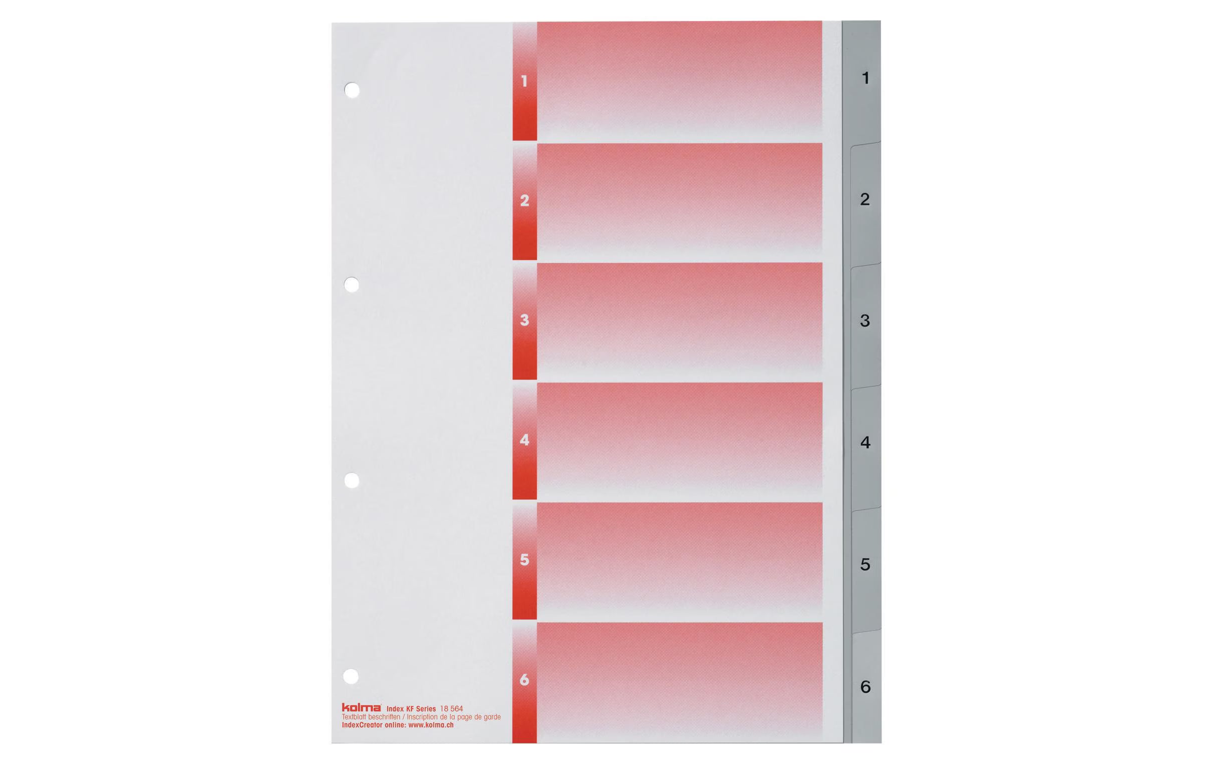 Kolma Register A4 KolmaFlex 1-6