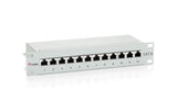 equip 10 Patchpanel: 12 Port, 1HE, grau
