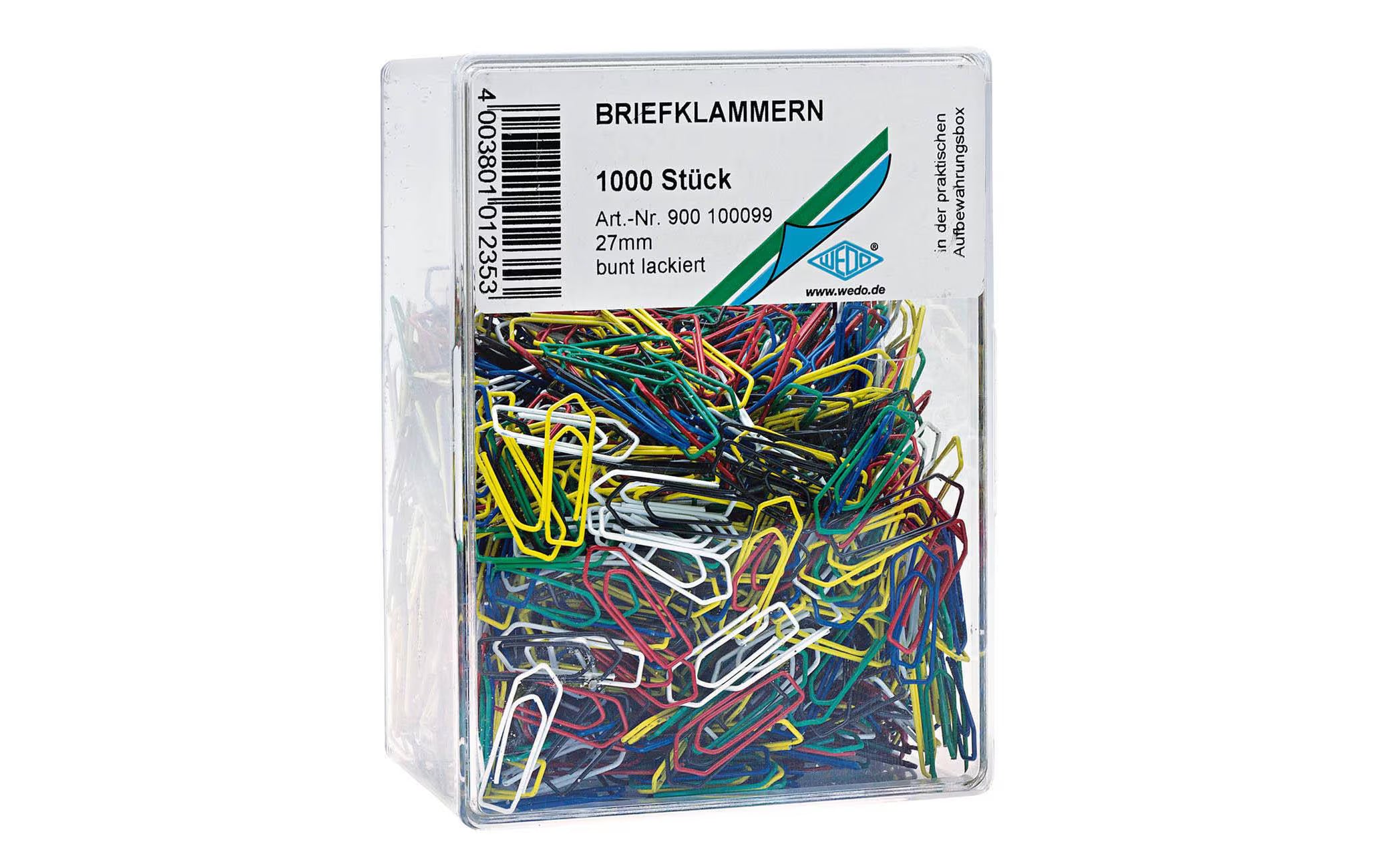 WEDO Büroklammern - farbig lackiert