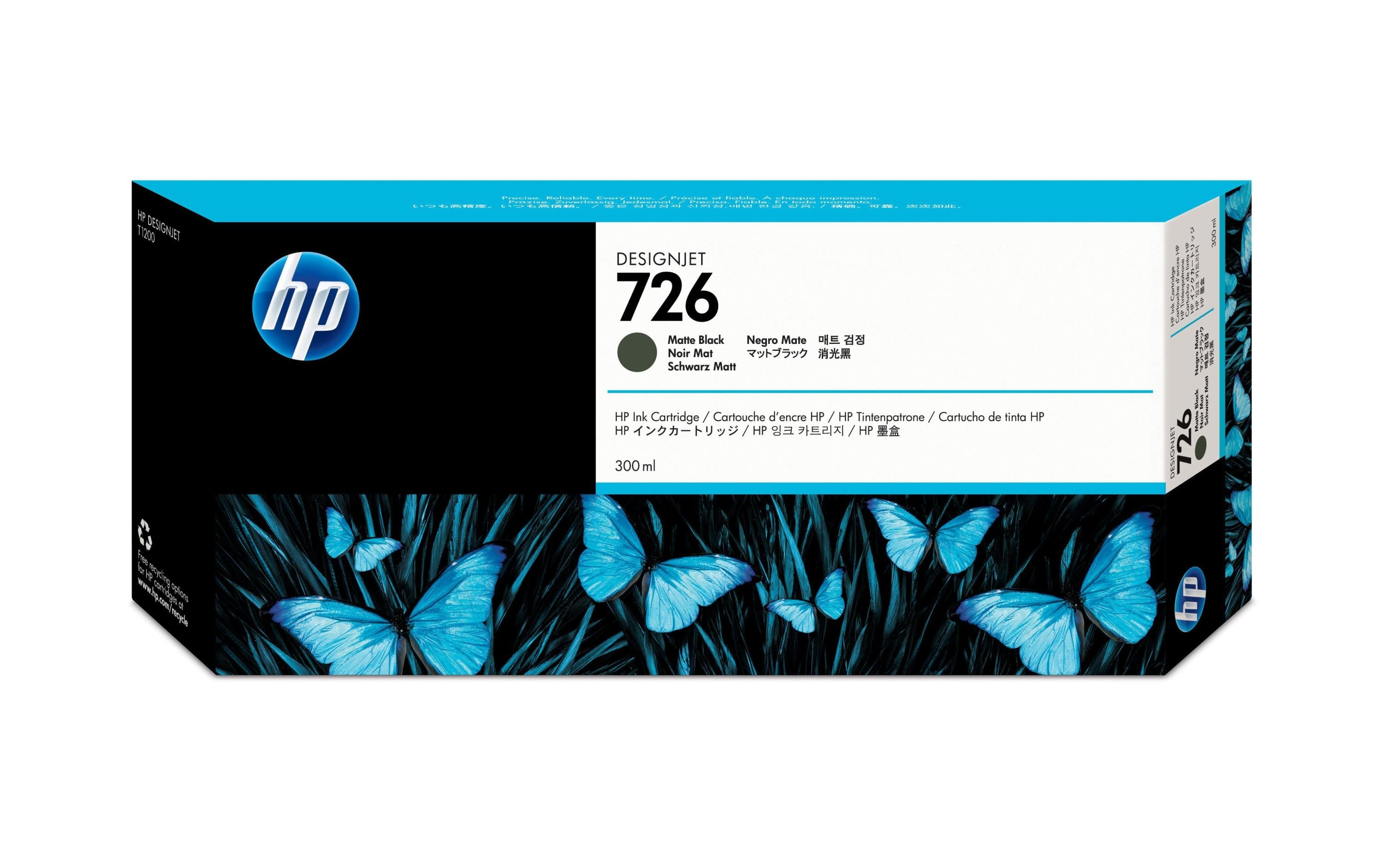 HP Tinte Nr. 726 - Matte Black (CH575A)
