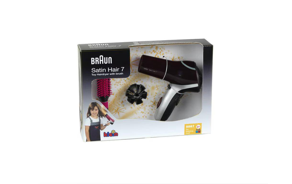 Klein-Toys Braun Haartrockner + Bürste
