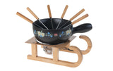 Nouvel Käsefondue Set Schlitten schwarz