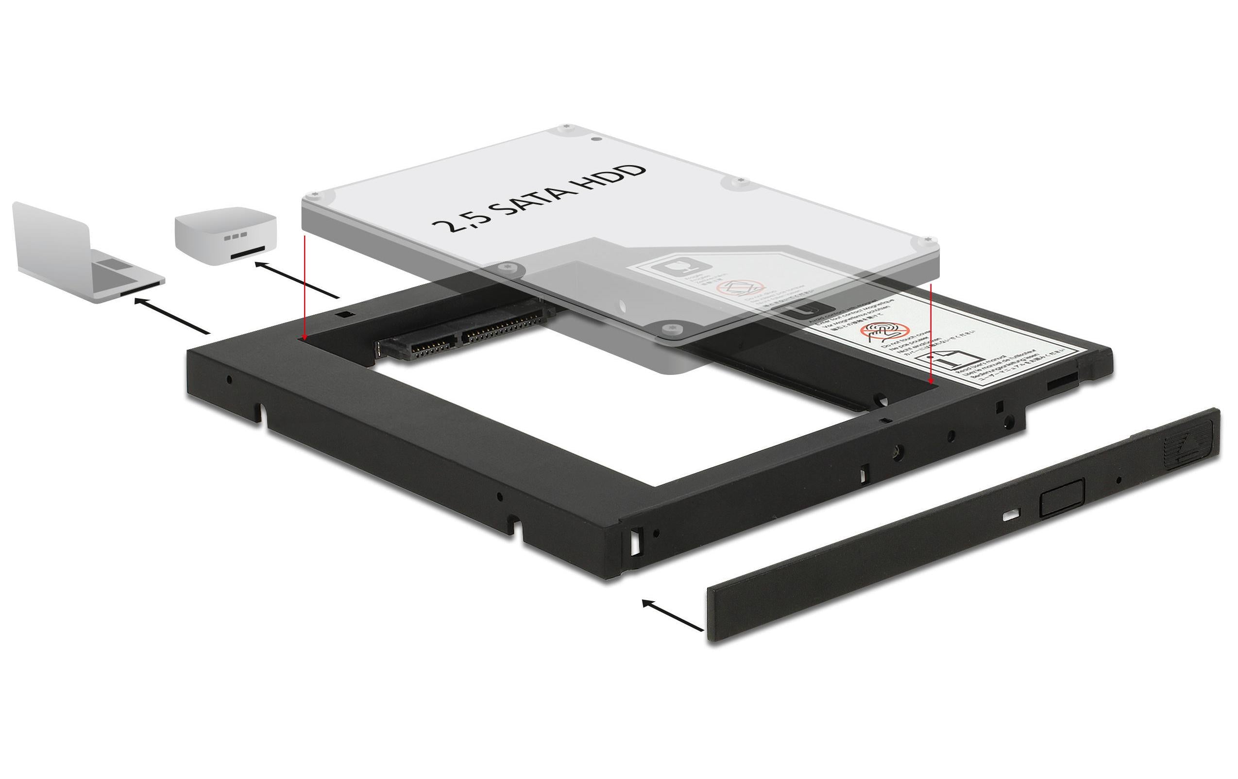 Delock Einbaurahmen für 1 x 2.5HDD/SDD