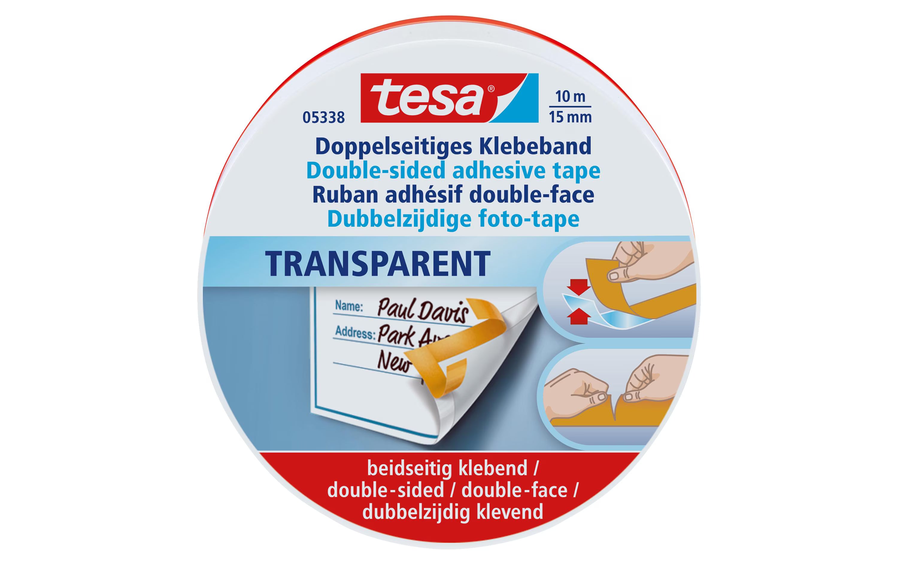 Tesa Doppelband, 10m x 15mm, extra dünn