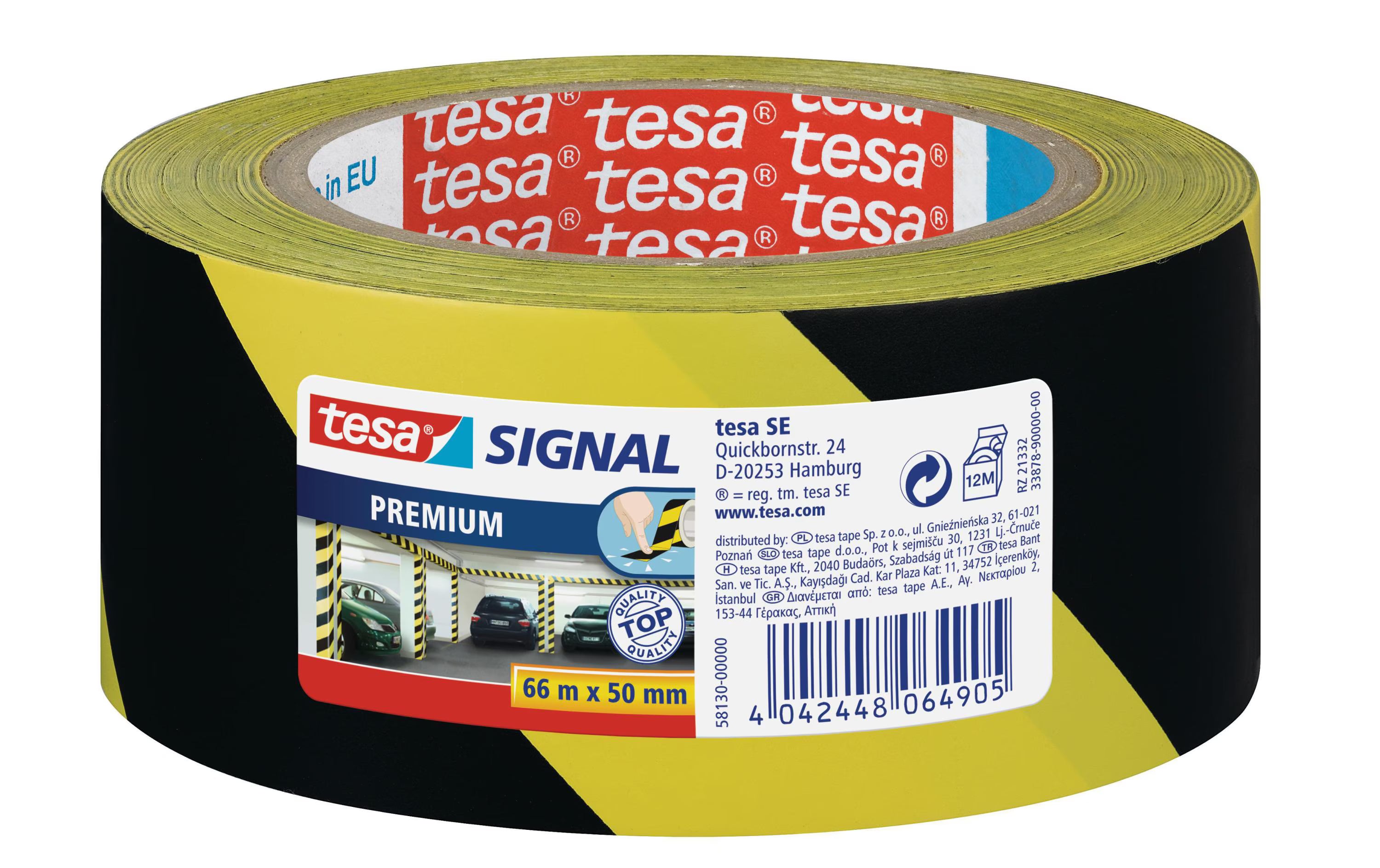 Tesa Signal Absperrband schwarz/gelb