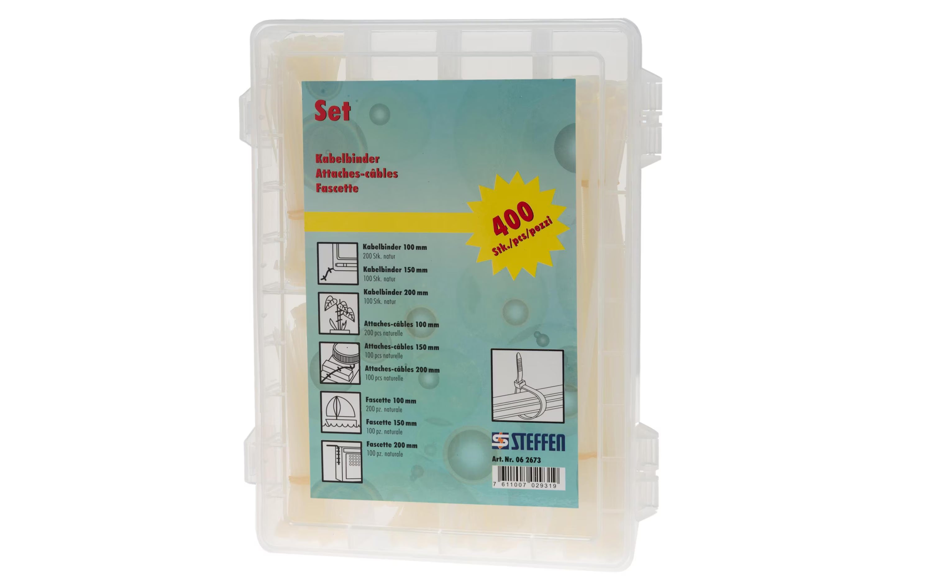 Kabelbinder Kofferset 400 Stück