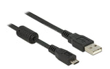 USB2.0 Micro-Kabel, 3m, A-MicroB, Schwarz