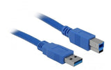 USB3.0 Kabel, 1.0m, A-B, Blau