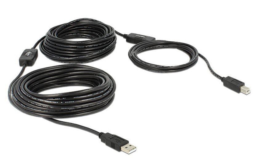 USB Kabel Typ A-B, 20m, schwarz