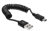 USB-mini-Kabel Spiralkabel: 20-60cm