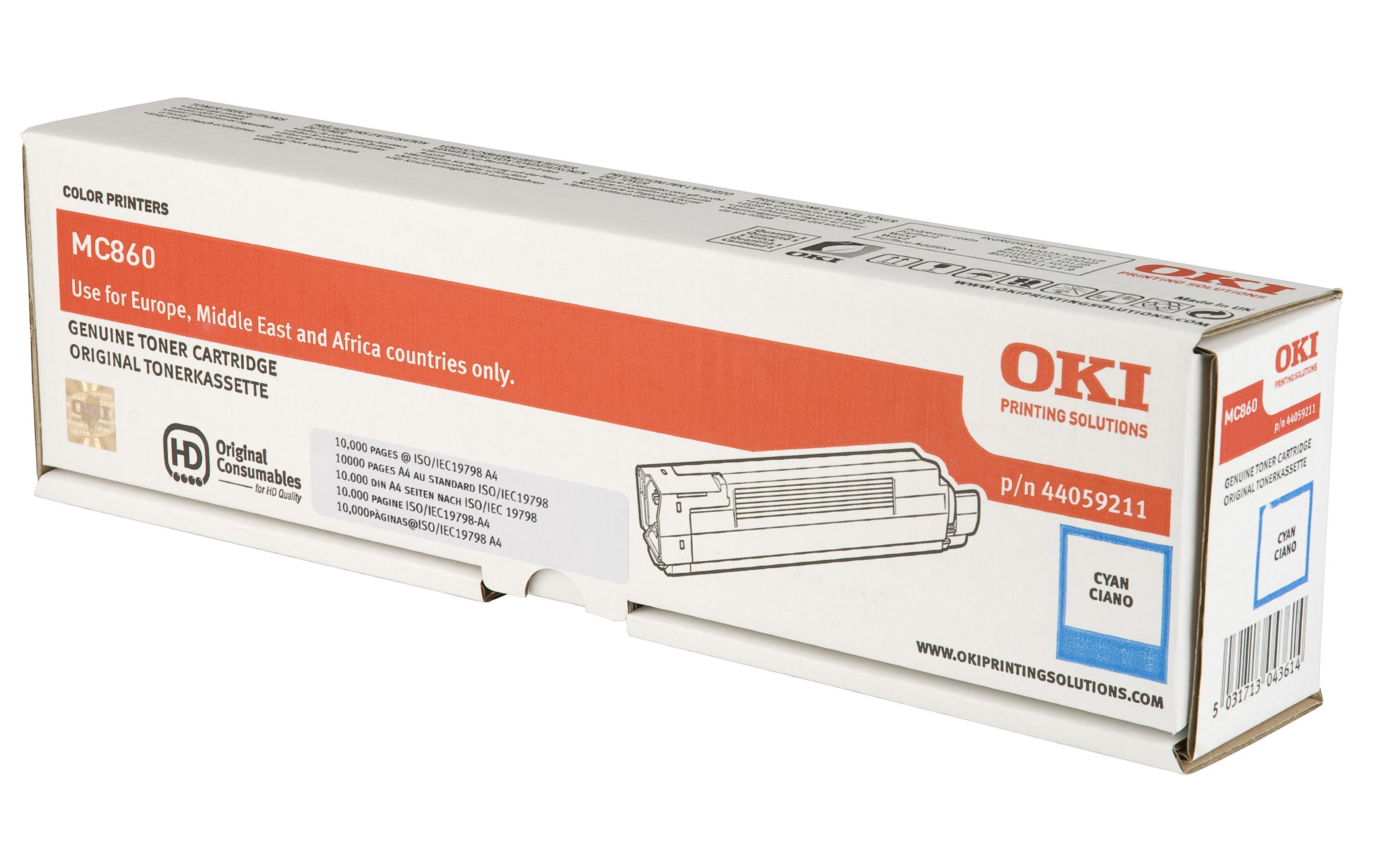 Toner cyan zu OKI MC860