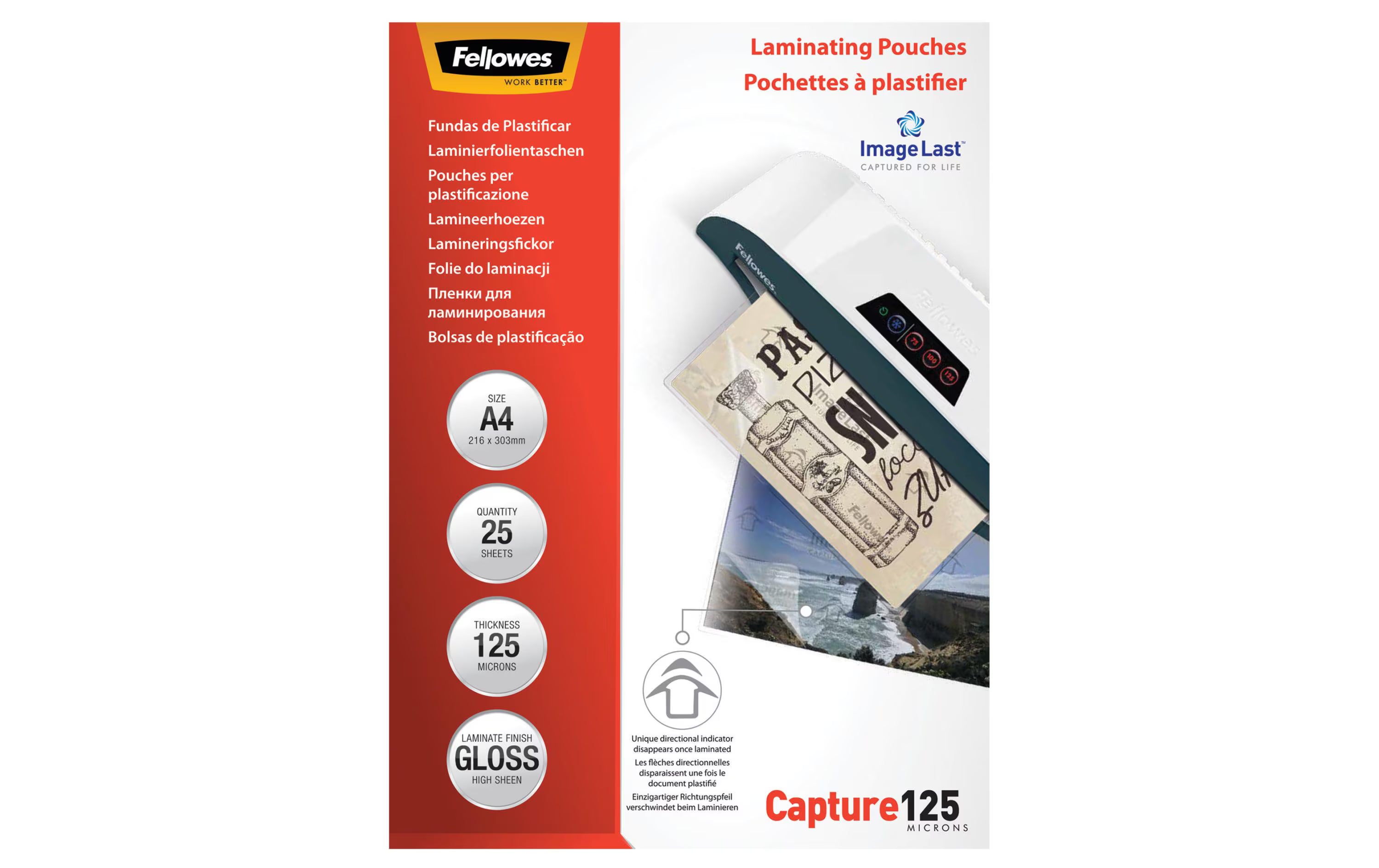 Fellowes Laminierfolien A4, 125 Mikron