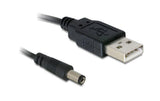 USB2.0-Stromkabel A-5VOLT, 1m, schwarz