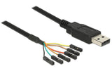 Delock 1.8m USB-Seriel TTL Kabel, 6Pin, 5V