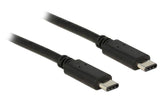 USB2.0-Kabel TypC-TypC: 1m, schwarz