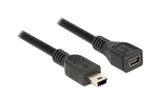 USB2.0-Verlängerungskabel MiniB-MiniB, 1m