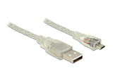 USB2-Kabel 0.5m A-MicroB, Ferritkern
