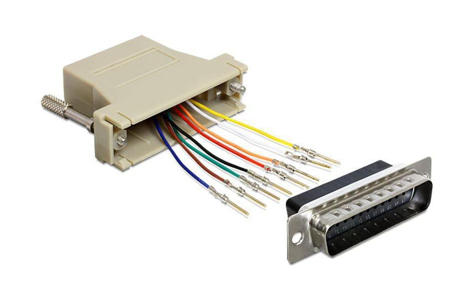 RJ-45 Buchse zu DB25 Stecker Montagesatz