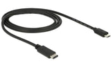USB2.0-Kabel TypC-MicroB: 1m, schwarz