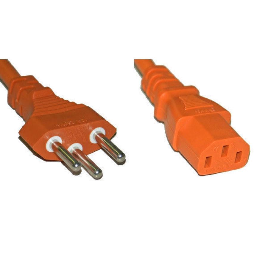 Netzkabel 250V/10A: 1.5 Meter Orange