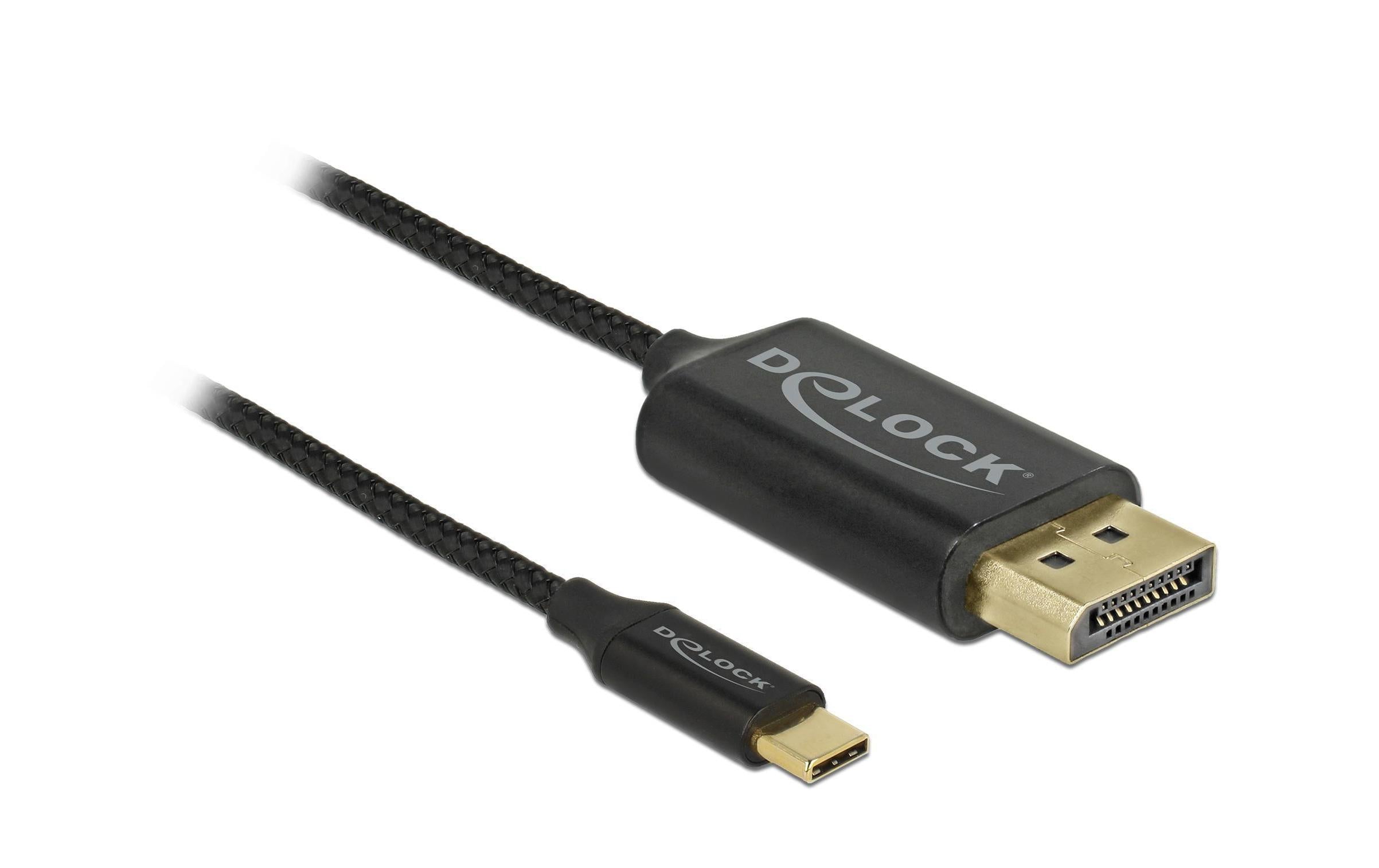 Delock USB-C - DP Kabel, Koaxial, 2m