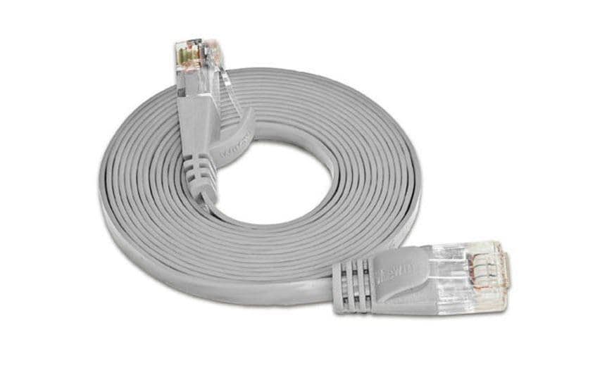 SLIM Slimpatchkabel 10cm, Grau, Cat.6