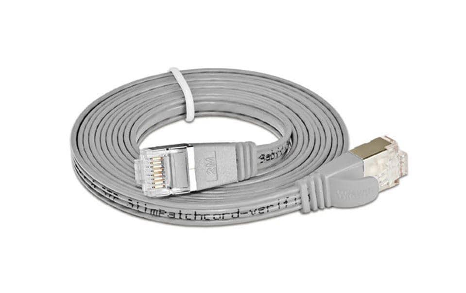 SLIM Slimpatchkabel 1m, Grau, Cat.6