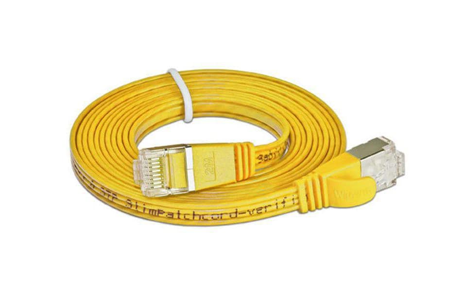 SLIM Slimpatchkabel 15m, Gelb, Cat.6