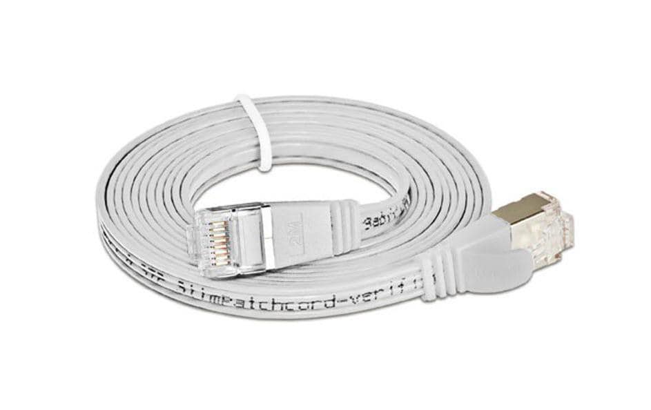 SLIM Slimpatchkabel 50cm, Weiss, Cat.6