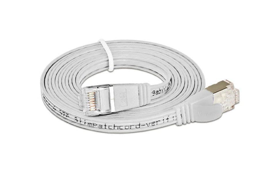 SLIM Slimpatchkabel 20m, Weiss, Cat.6