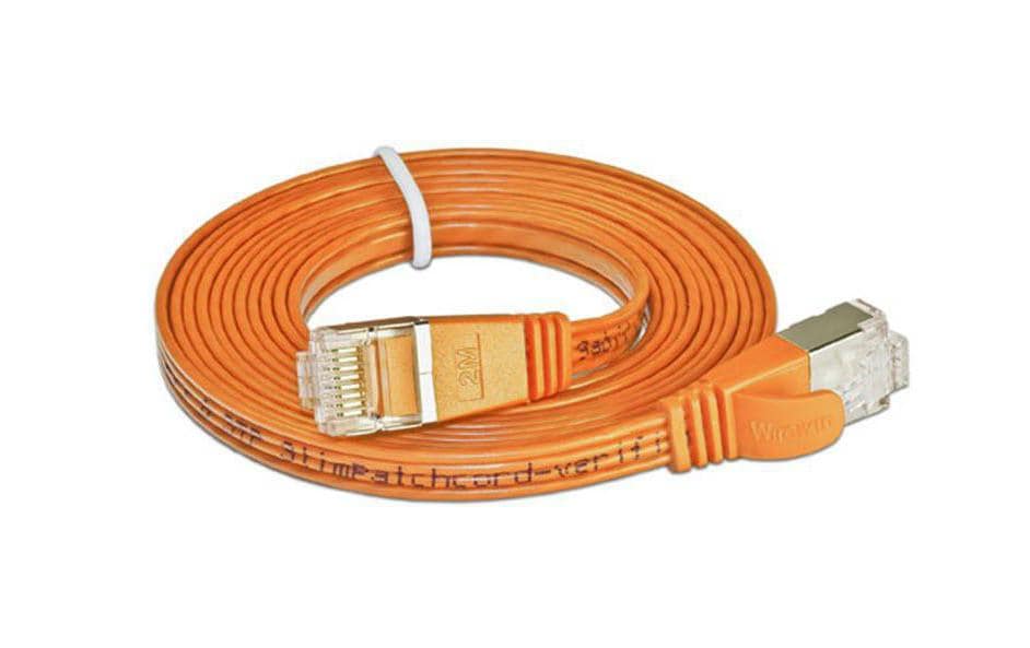 SLIM Slimpatchkabel 15m, Orange, Cat.6