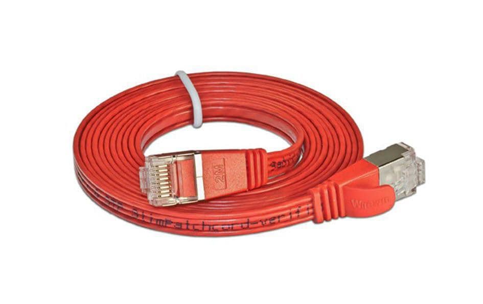 SLIM Slimpatchkabel 10m, Rot, Cat.6