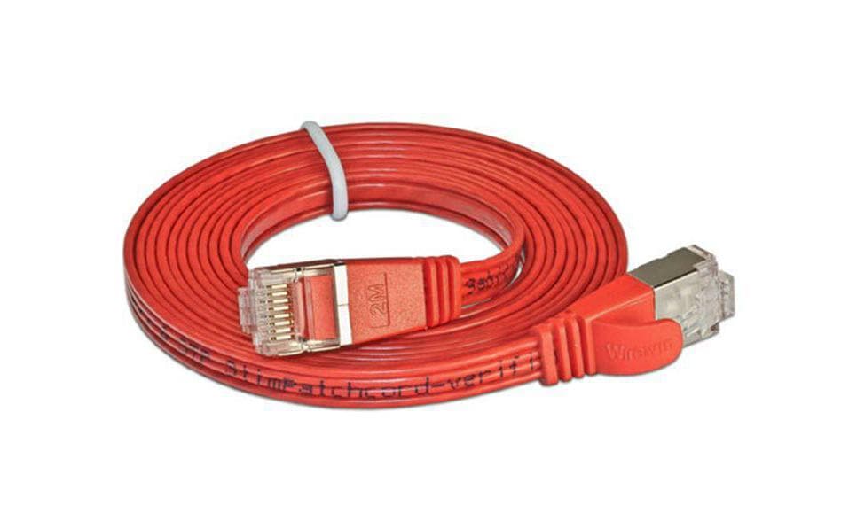 SLIM Slimpatchkabel 15m, Rot, Cat.6