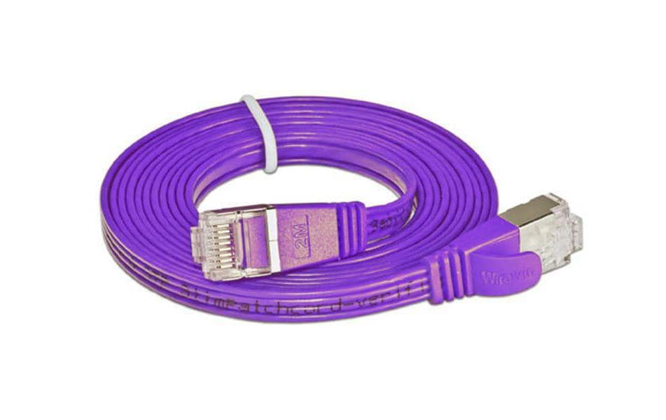 SLIM Slimpatchkabel 25m, Violet, Cat.6