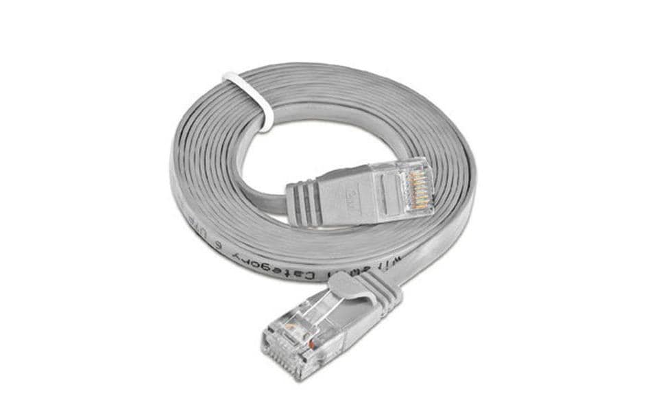 SLIM Slimpatchkabel 15cm, Grau, Cat.6
