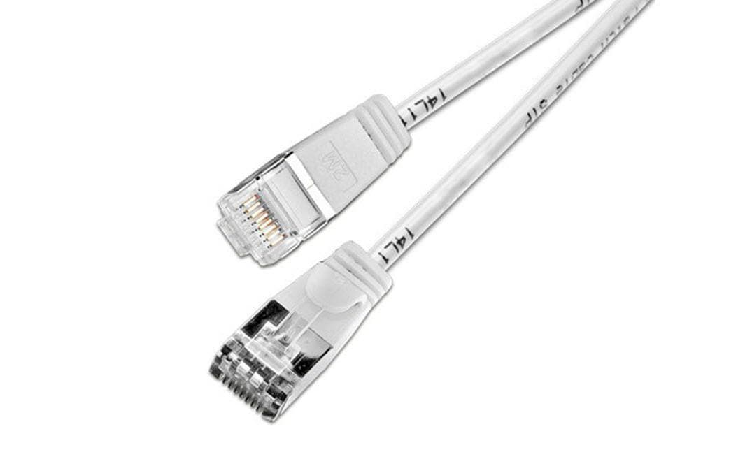SLIM Slimpatchkabel 5m, Weiss, Cat.6