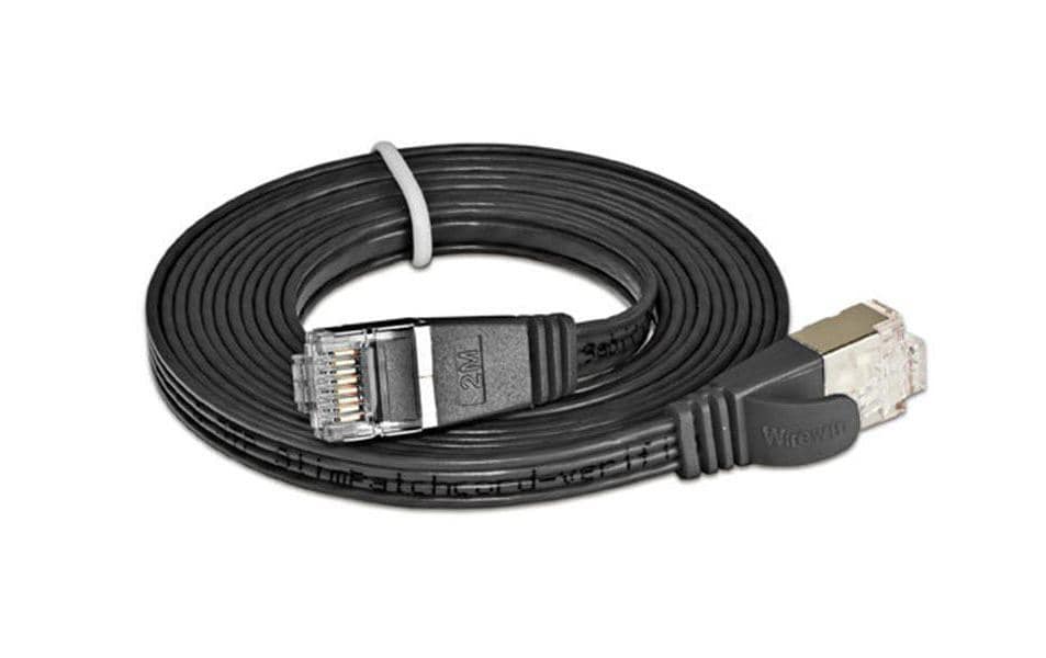 SLIM Slimpatchkabel 15cm, Schwarz, Cat.6