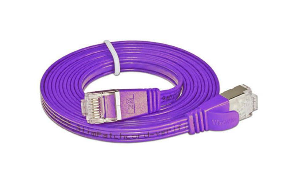 SLIM Slimpatchkabel 15cm, Violet, Cat.6