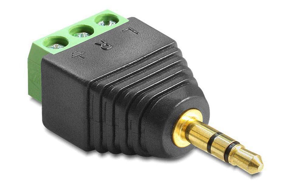 Delock Terminalblock 3.5mm Klinke Stecker