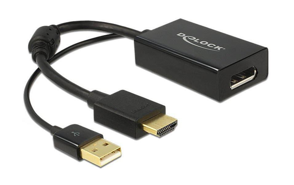 Monitoradapter HDMI zu DP1.2, schwarz