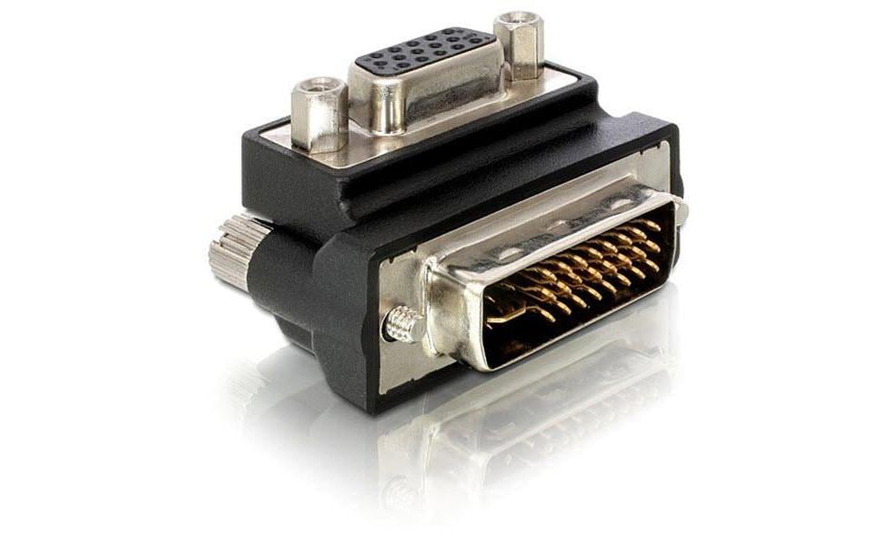 Adapter DVI-I Stecker auf VGA Buchse 90°