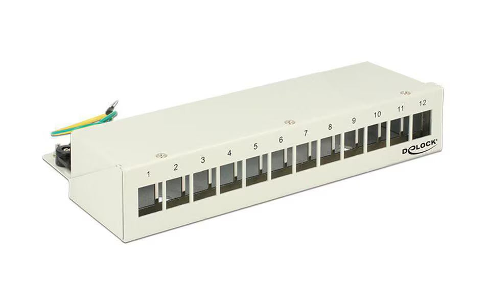 12-Port Desktop Patchpanel,Hutschienenkit