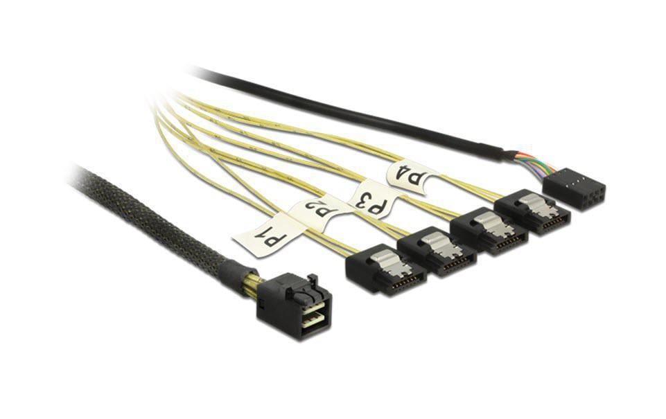 Reverse SAS Kabel: 4xSATA - SFF-8643, 0.5m