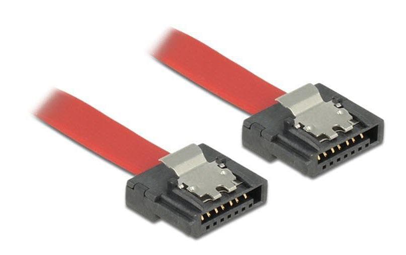 Delock SATA-3 Kabel 10 cm, Metall Clip
