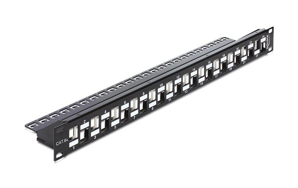24-Port 19 Patchpanel, abgestuft